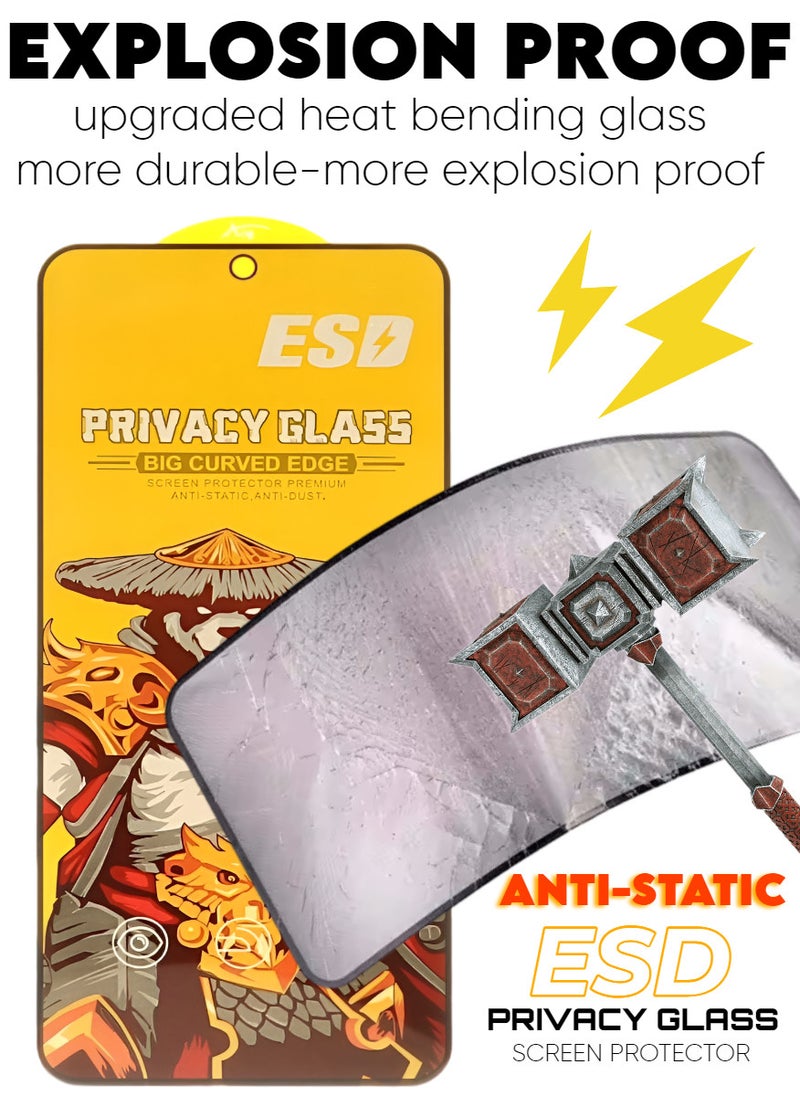 ESD 2 Pieces Tempered Dustproof Privacy Glass Screen Protector Compatible For Samsung Galaxy M31s - Image 4