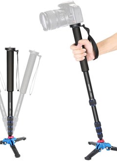 Extendable Camera Monopod with Removable Foldable Tripod Support Base:Aluminum Alloy,20-66 inches/52-168 Centimeters for Canon Nikon Sony DSLR Cameras,Payload up to 11 pounds/5 kilograms