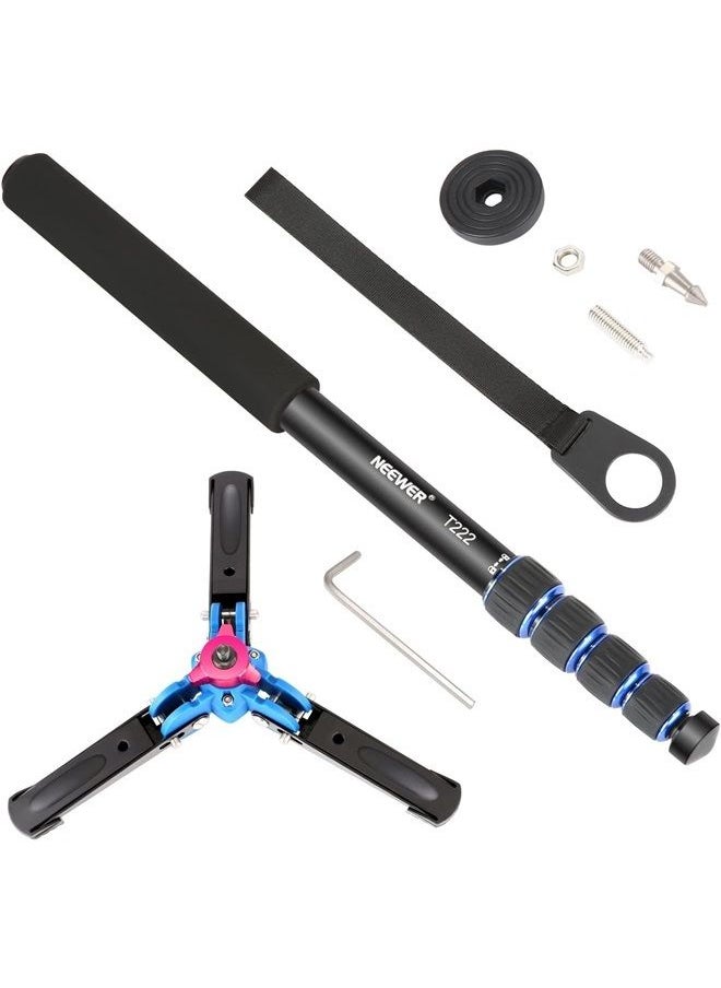 Neewer - Extendable Camera Monopod with Removable Foldable Tripod Support Base:Aluminum Alloy,20-66 inches/52-168 Centimeters for Canon Nikon Sony DSLR Cameras,Payload up to 11 pounds/5 kilograms - Image 1
