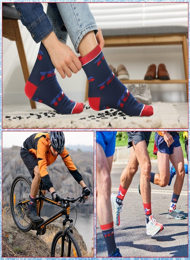 Skicuff جوارب Skicuff، 8 أزواج، جوارب تكساس سيتي الملونة والمرحة، هدية تذكارية رائعة للسفر والمدن، جوارب تكساس سيتي هدية مثالية لأعياد الميلاد والكريسماس للرجال والنساء - Image 5