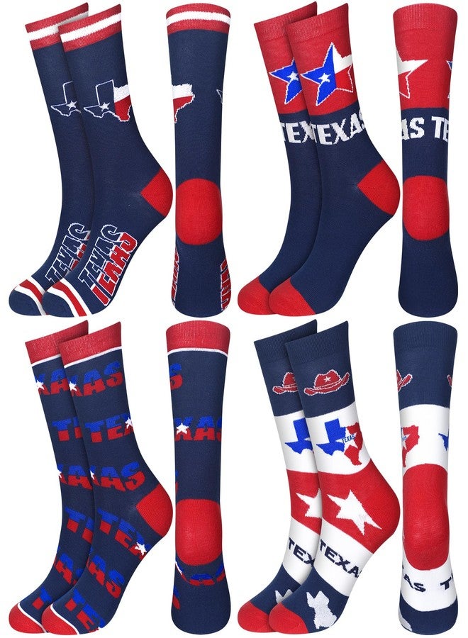 Skicuff جوارب Skicuff، 8 أزواج، جوارب تكساس سيتي الملونة والمرحة، هدية تذكارية رائعة للسفر والمدن، جوارب تكساس سيتي هدية مثالية لأعياد الميلاد والكريسماس للرجال والنساء - Image 1