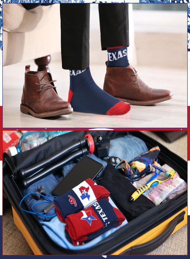 Skicuff جوارب Skicuff، 8 أزواج، جوارب تكساس سيتي الملونة والمرحة، هدية تذكارية رائعة للسفر والمدن، جوارب تكساس سيتي هدية مثالية لأعياد الميلاد والكريسماس للرجال والنساء - Image 4