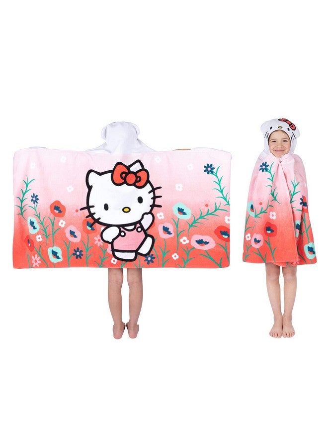 Franco منشفة هود قطنية ناعمة من هالو كيتي للحمام/المسبح/الشاطئ، 24 بوصة × 50 بوصة، من فرانكو كيدز - Image 1