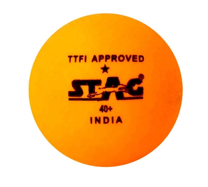 STAG كرة تنس طاولة بلاستيكية نجمة واحدة، 40 مم عبوة من 6 (برتقالي) - Image 1