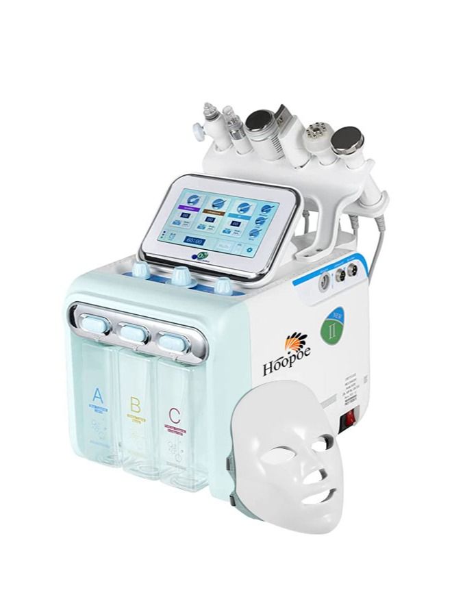 Hoopoe 7 in 1 Professional Hydra Facial Machine Facial Oxygen Machine Dermabrasion Facial Sprayer Skin Machine - Image 1