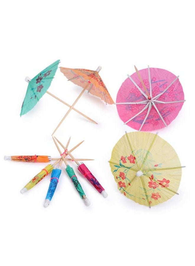 Cocktail Umbrellas, Multicolour - 20 Pieces, China