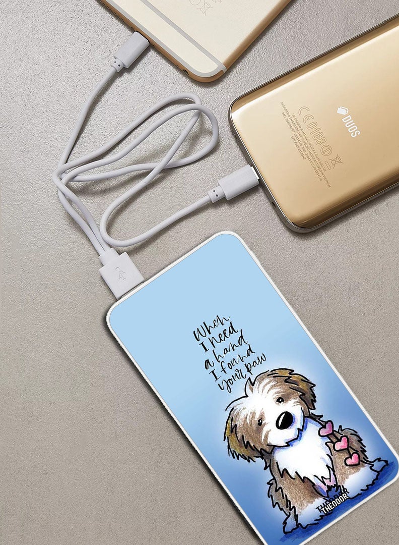 Theodor 10,000 mAh Super Fast Charging Ultra Compact Power Bank with Quick Charge & Power Delivery, Portable Charger For iPhone and Android Found Your Paw - Image 2