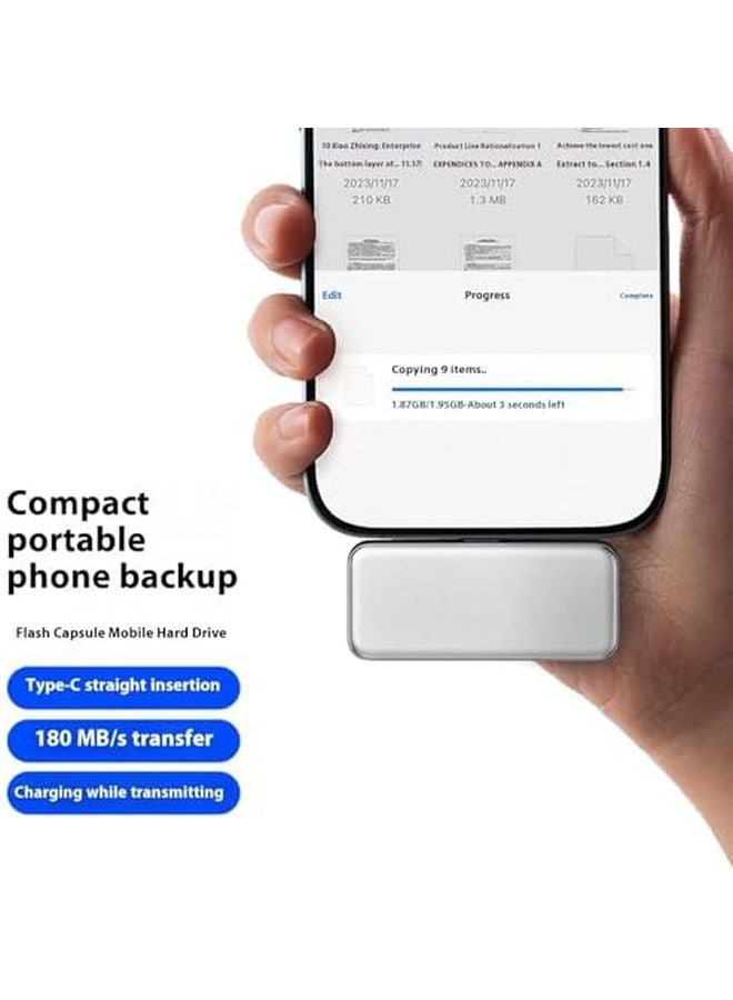 64GB 128GB 256GB External Flash Drive 180MB s Portable Storage USB C for Phone Laptop - Image 3