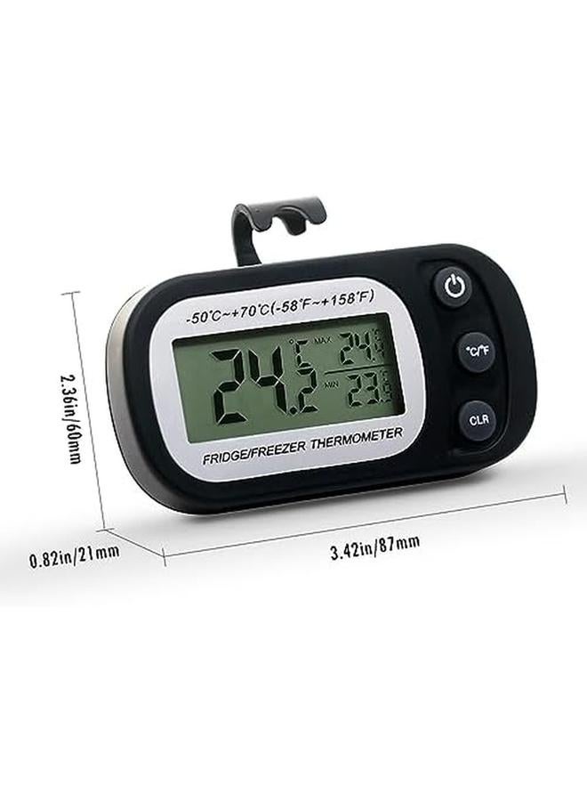 OneNine Refrigerator Thermometer 2Pcs Waterproof Fridge Thermometer Digital Freezer Room Thermometer With Max Min Record Function Large Lcd Display And Magnetic Back For Kitchen Home Restaurants - Image 2