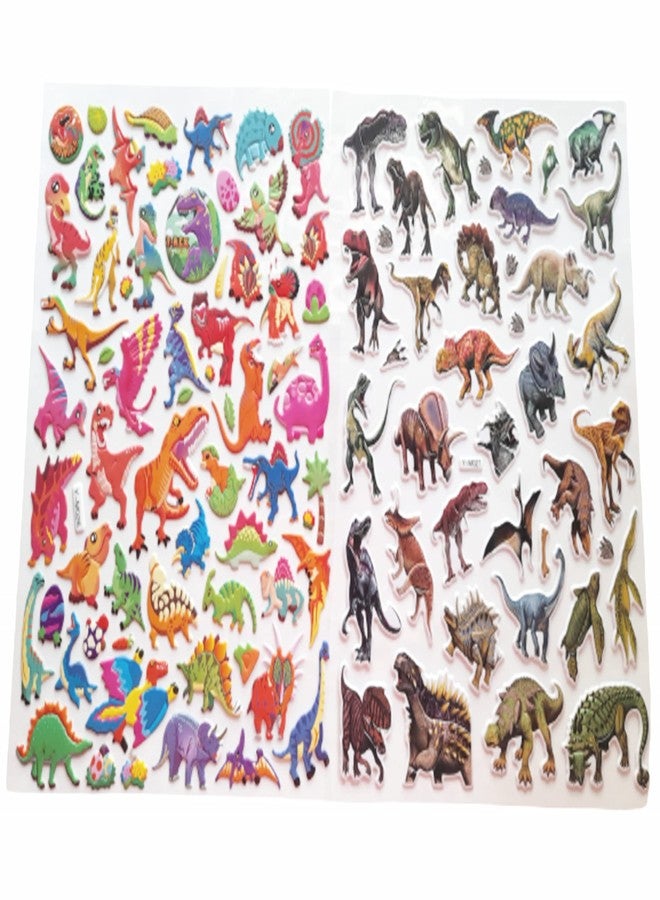 KCR Dinosaur Self Adhesive Stickers for Card Making, Scrap Booking, Craft Project Work Mobile Cases for Girls Kids or Art & Craft(Set of 2) - Image 1