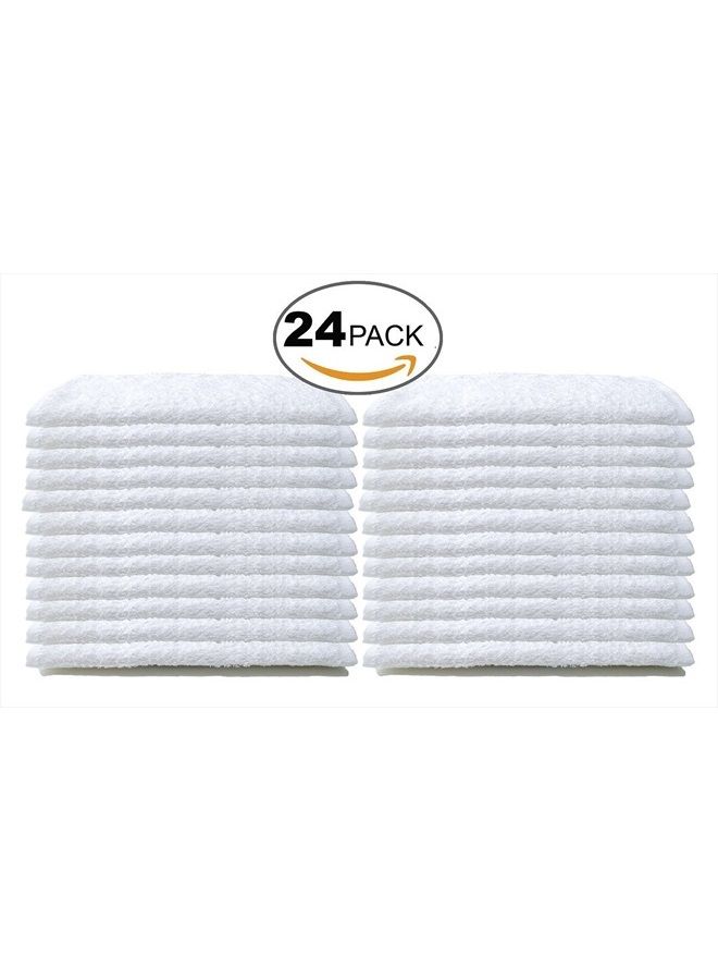 BC BARE COTTON 892-101-01 Washcloth, Set of 24, White - Image 1