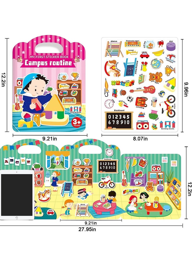 SYOSI Jelly Stickers Book for Kids 2-4, Reusable Toddlers 1-3, Quiet Busy Preschool Learning Activities Travel Toys Girls Boys Ages 3-6  - Image 4