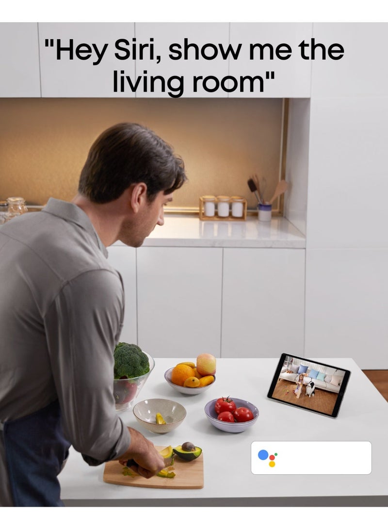 eufy كاميرا داخلية أمان 2K بان وتيلت، كاميرا أمان منزلية داخلية، ذكاء اصطناعي للبشر والحيوانات الأليفة، تعمل مع المساعدات الصوتية، تتبع الحركة، رؤية ليلية، بطاقة MicroSD مطلوبة، حزمة لا تتطلب HomeBase - Image 4