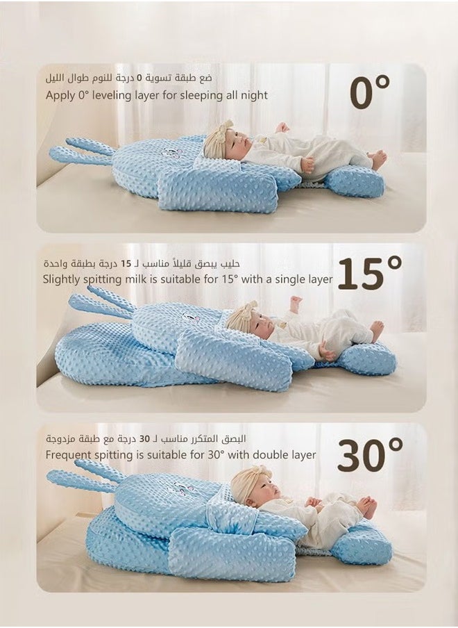 oldlaiben Baby Nursing Pillow, Breast Feeding Pillows for Mom, Baby Backflow Prevention Pad, Body Positioner with Premium Material, Soft Cover with Breathable Filling, Feeding Support Pillow for 0-12 Months, Infant Sitting Support to Babies Boys and Girls（White)  - Image 2
