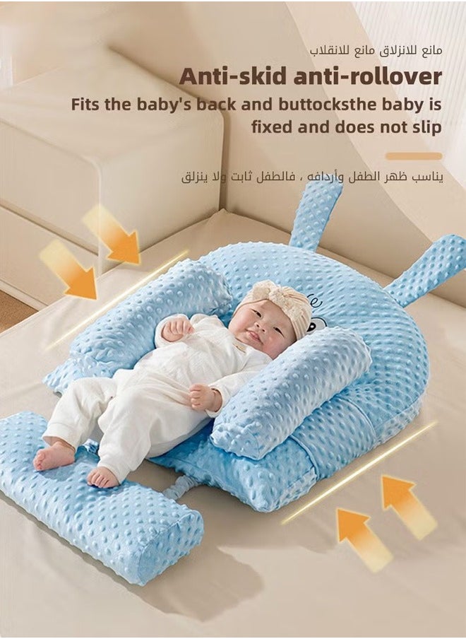 oldlaiben Baby Nursing Pillow, Breast Feeding Pillows for Mom, Baby Backflow Prevention Pad, Body Positioner with Premium Material, Soft Cover with Breathable Filling, Feeding Support Pillow for 0-12 Months, Infant Sitting Support to Babies Boys and Girls（White)  - Image 5
