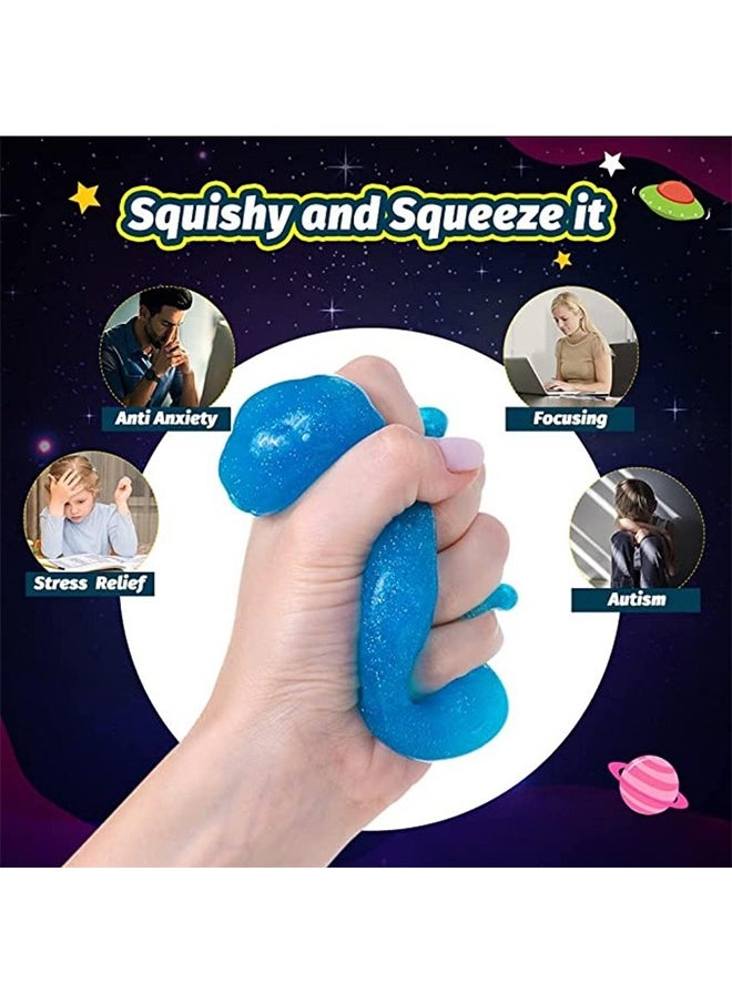 Beauenty Slime Party Favors, 24 Pack Galaxy Slime Ball - Stretchy, Non-Sticky, Mess-Free, Stress Relief, and Safe for Girls and Boys - Classroom Reward, Party Supplies  - Image 2
