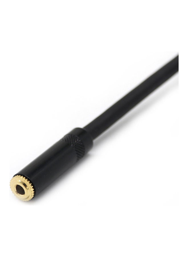 NIBEMINENT Portable Stereo Microphone Adapter Cord Black  - Image 5