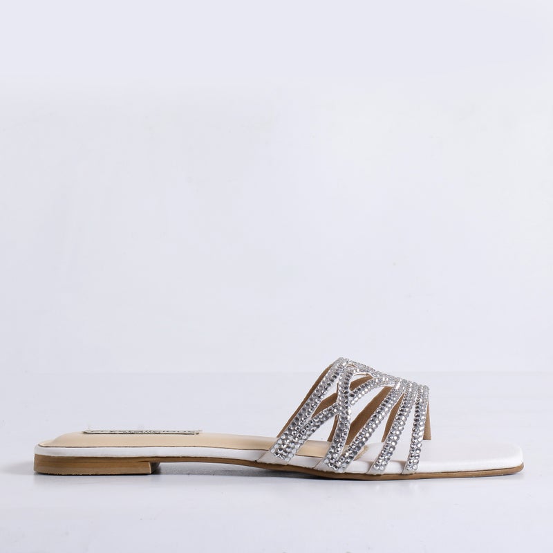 Crystalicious Hemal Handcrafted by Artisans Rhinestone Women Flats Cruelty-Free Comfort Sparkle & Modern Elegance - Image 4
