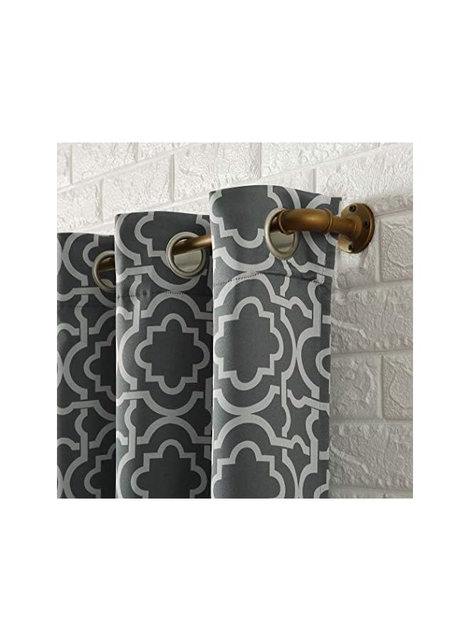 The Bros Barnett Trellis Blackout Grommet Curtain Panel, 40" X 63", Gray - Image 2