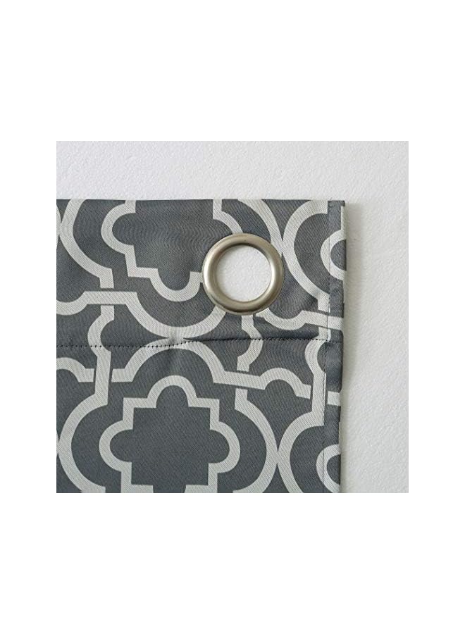 The Bros Barnett Trellis Blackout Grommet Curtain Panel, 40" X 63", Gray - Image 5
