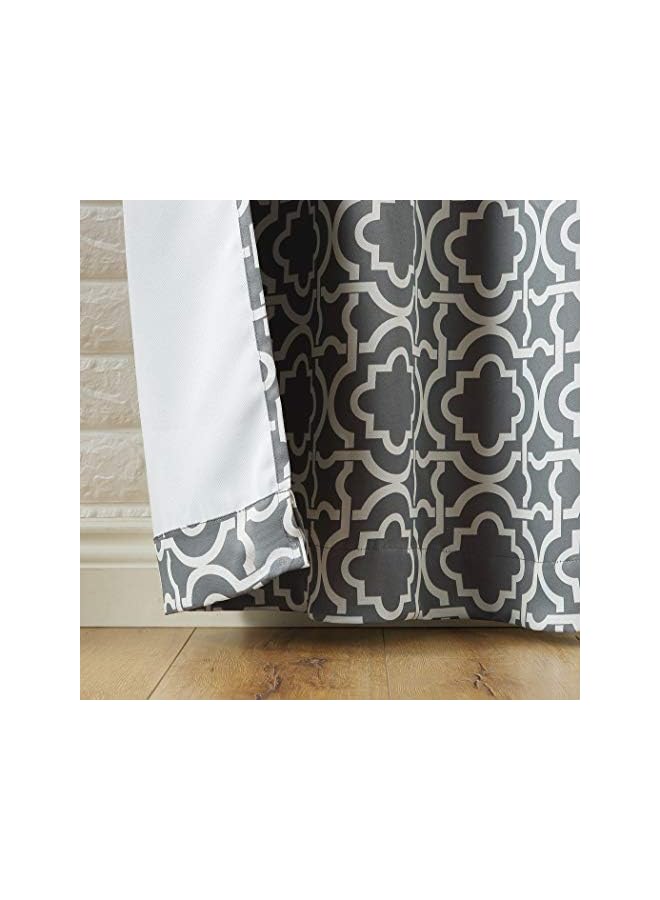 The Bros Barnett Trellis Blackout Grommet Curtain Panel, 40" X 63", Gray - Image 4