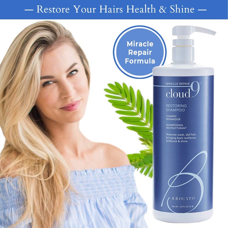 Brocato Cloud 9 Restoring Shampoo, 32 Fl Oz | Miracle Repair, Moisturizing, Hydrate, & Revitalizing Shampoo | For Weak, Dull, Dry, & Damaged Hair | Restore Resilience, Health & Shine - Image 2