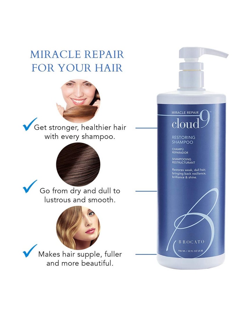 Brocato Brocato Cloud 9 Restoring Shampoo by Beautopia Hair: Miracle Repair Moisturizing & Revitalizing Shampoo - 32 oz  - Image 4