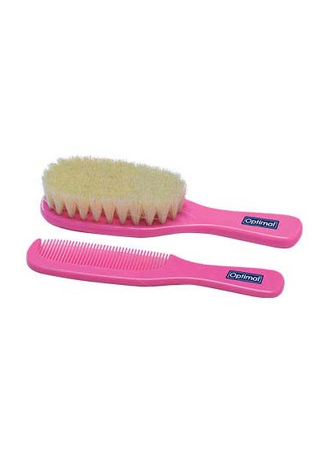 Optimal Brush And Comb Set, Pink  - Image 2