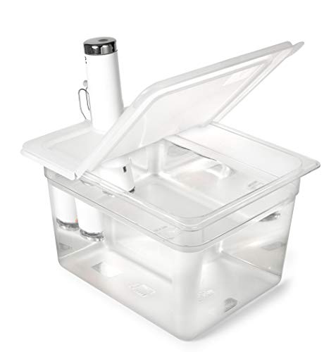 EVERIE Sous Vide Container 12 Quart with Collapsible Hinged Lid Compatible with Breville Joule Sous Vide Immersion Circulator Cooker (Side Mount) - Image 1