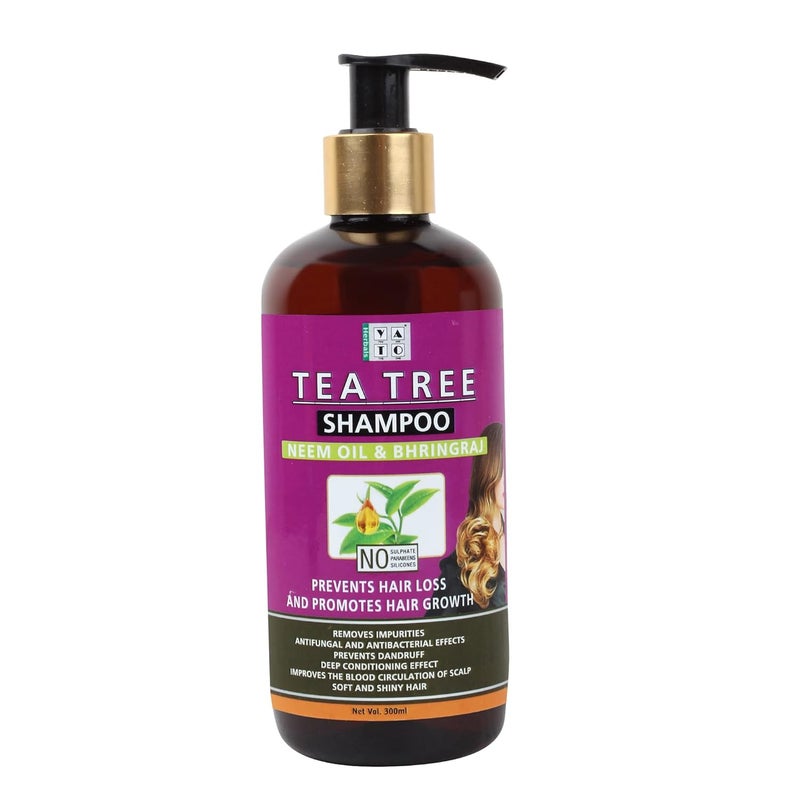 YATO you are the one YATO Herbals Tea Tree Anti Dandruff Shampoo 300 ML Infused With Neem Oil And Bhringraj For Men Boys Girls Women  - Image 1