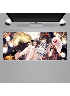 Y&D Genshin Anime Gaming Mouse Pad Extended Large Mat Desk Pad Stitched Edges Mousepad Long Mouse Pad And Non-Slip Rubber Base Mice Pad 900X400X4mm  - Image 1