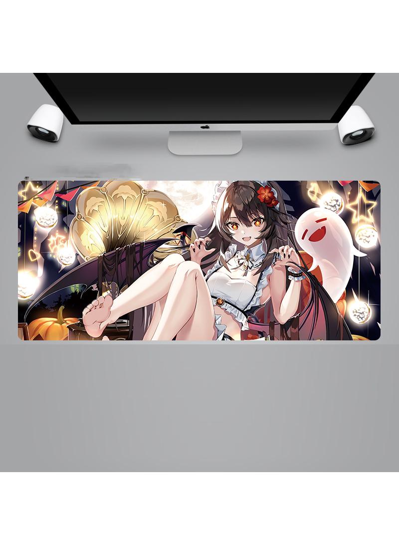 Y&D Genshin Anime Gaming Mouse Pad Extended Large Mat Desk Pad Stitched Edges Mousepad Long Mouse Pad And Non-Slip Rubber Base Mice Pad 900X400X4mm - Image 1