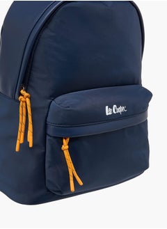 Lee Cooper Women Logo Print Backpack with Adjustable Shoulder Straps and Zip Closure - 31x40x19 cm  - Image 4