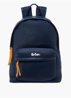Lee Cooper Women Logo Print Backpack with Adjustable Shoulder Straps and Zip Closure - 31x40x19 cm  - Image 1