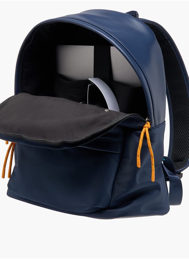 Lee Cooper - Women Logo Print Backpack with Adjustable Shoulder Straps and Zip Closure - 31x40x19 cm - Image 1