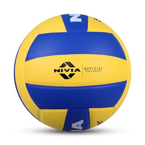 Nivia Spikester Volleyball, Training Ball, 18 Panels, PU Volleyball, Latex Bladder, to Play On All Indoor & Outdoor Surfaces (with Pump) - Image 4