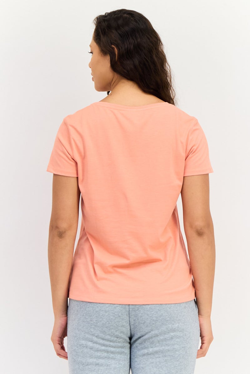 zivame Rosaline x Zivame Women 2 Pieces Crew Neck Allover Print Short Sleeve Sleepwear Top, Multicolor - Image 4