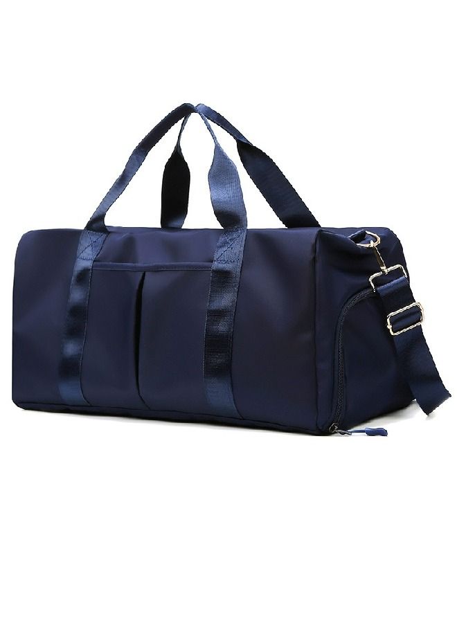 Sports Duffel Multi Pocket with Wet and Dry Separation, Special Flap for Shoes, Large Capacity Gym Bag Men Women (Navy) - Image 2