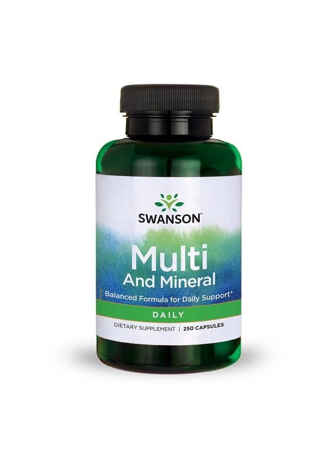 SWANSON - Multi And Mineral Daily Men'S Women'S Multivitamin Multimineral Health Supplement 250 Capsules (Caps) - Image 1