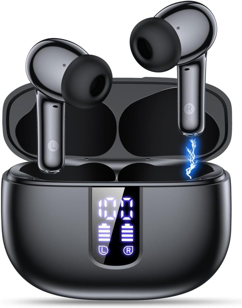 TAGRY Wireless Earbuds, Bluetooth 5.3 Headphones with HiFi Stereo Sound, 48H Playtime with LED Power Display Charging Case, IP6 Waterproof in Ear Earphone with Mic for Sport - Image 1