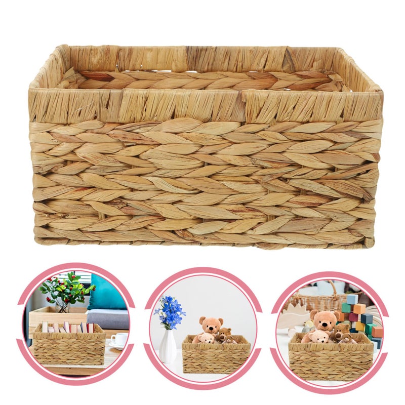Large Woven Storage Basket Organizer For Home Office Nursery Clothes Toys Dried Bin - Image 5
