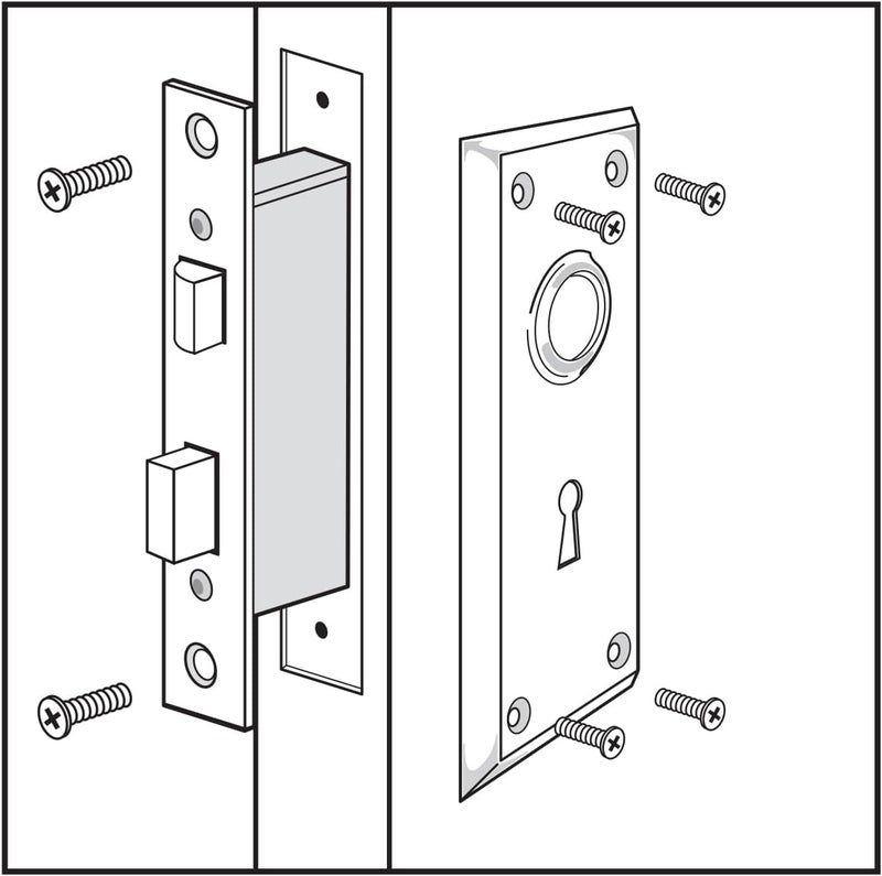 Prime-Line E 2294 Mortise Keyed Brass Knob for Antique Lock Replacement - Fits 1-3/8 to 1-3/4 Inch Interior Doors - Image 3