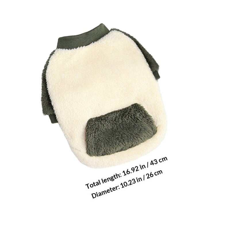1Pc Pet Clothing Fleece Coat Double-Layer Cold-proof Apparel - Image 2