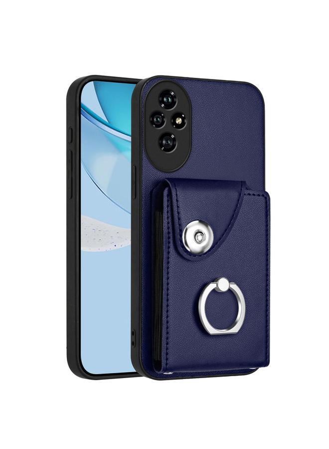 اس-توب جراب لهاتف Honor 200 Pro 5G مع حامل بطاقات وحلقات من البولي يوريثان - Image 1