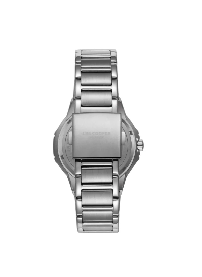 لي كوبر Lee Cooper LC08016.370 Men Analog Display Watch & Metal Strap Silver