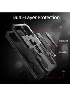 HEXABEX iPhone 15 Pro Max Case, Shockproof Hybrid Armor Heavy Duty Cover Case for iPhone 15 Pro Max 6.7" Black  - Image 2