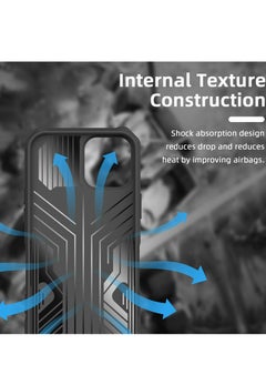 HEXABEX iPhone 15 Pro Max Case, Shockproof Hybrid Armor Heavy Duty Cover Case for iPhone 15 Pro Max 6.7" Black  - Image 4