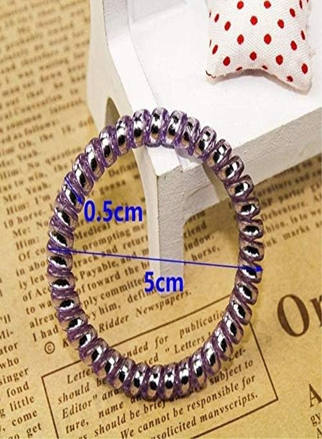 Minta Colorful Telephone Wire Cord Hair Band Ties Band Rope Bobbles Women Girls Headwear Hair Accessories Mixed Color Perfect Quality Multicolor 18 PCS - Image 5