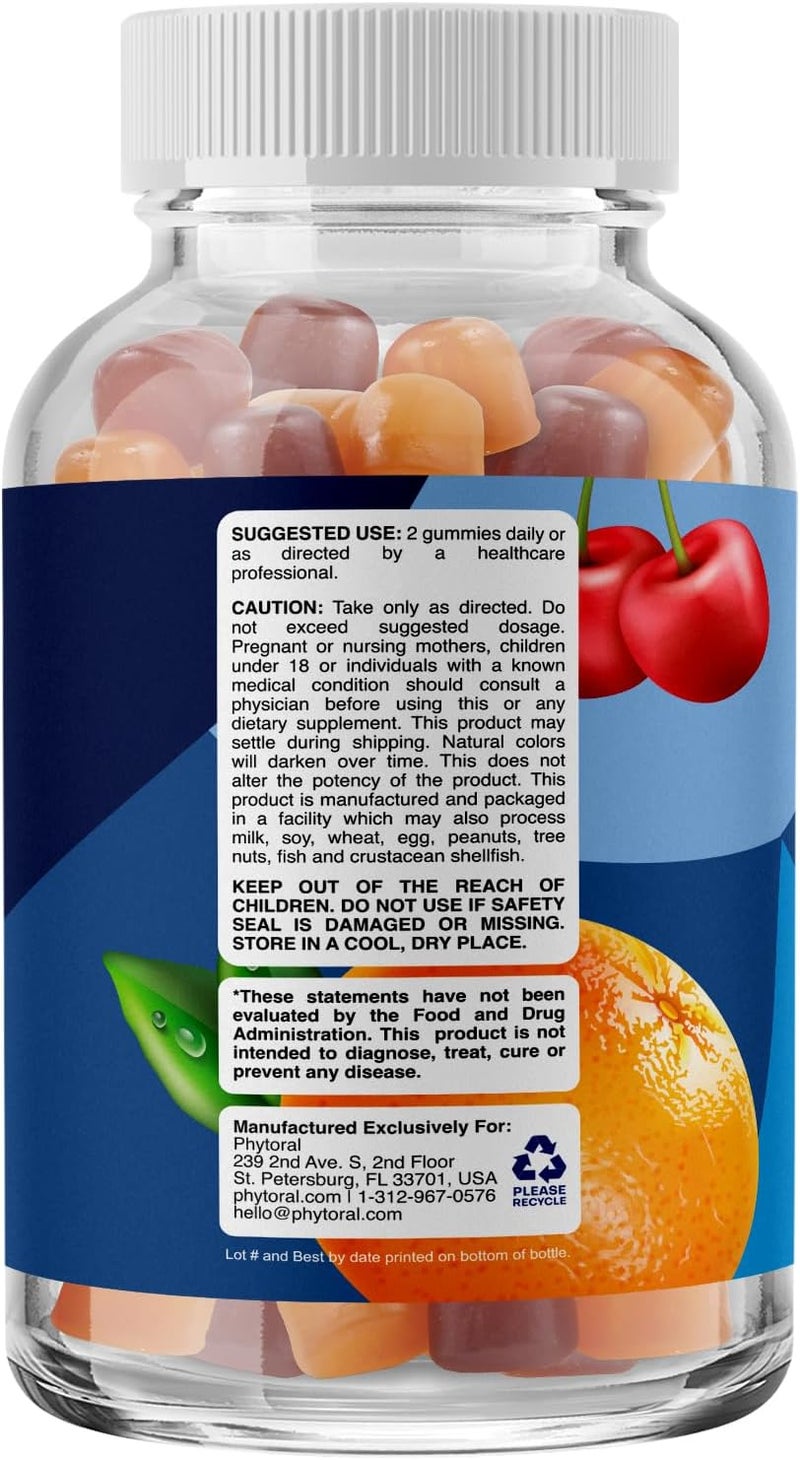 Phytoral Natural Multivitamin for Men Gummies with Zinc  Vitamin D C A  Biotin B6 B12 Full Health Supplement - Image 2
