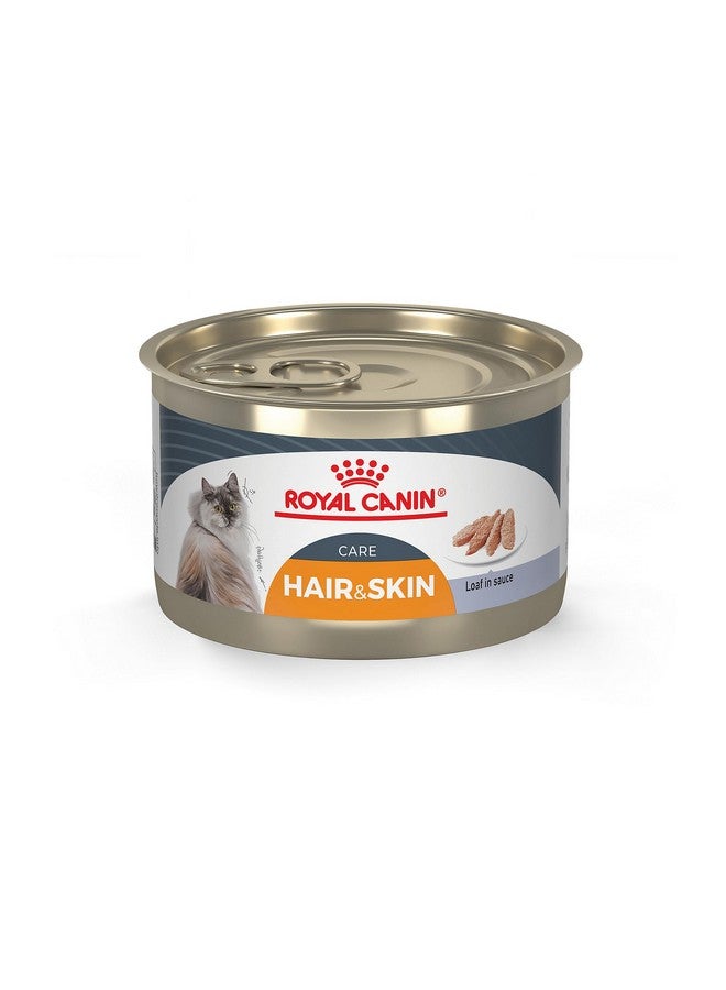 Royal Canin Feline Care Nutrition Hair & Skin Care Loaf in Sauce Canned Cat Food, 5.1 oz can (24-count) - Image 1